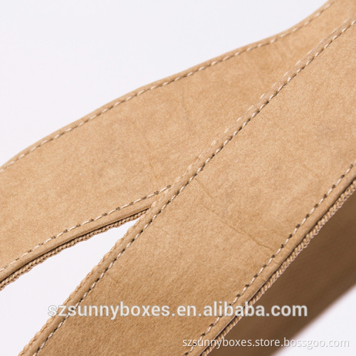 2016 New Recycle Washable Kraft Paper Tote Shopping Bag